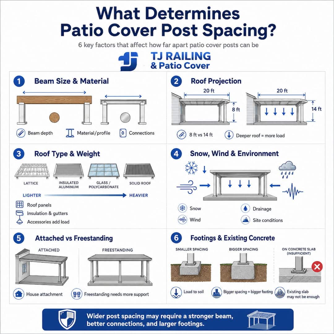 What Determines Patio Cover Post Spacing